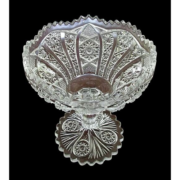 Antique Imperial Glass Company 2 compote bowls | No 505 Bellaire pattern | EUC - Picture 2 of 5